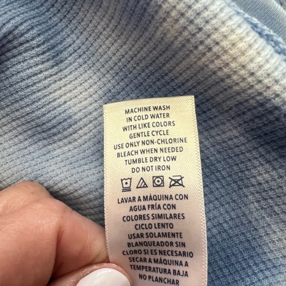 Splendid Boxy Waffle Knit Long Sleeve Tie Dye Top - Picture 11 of 12